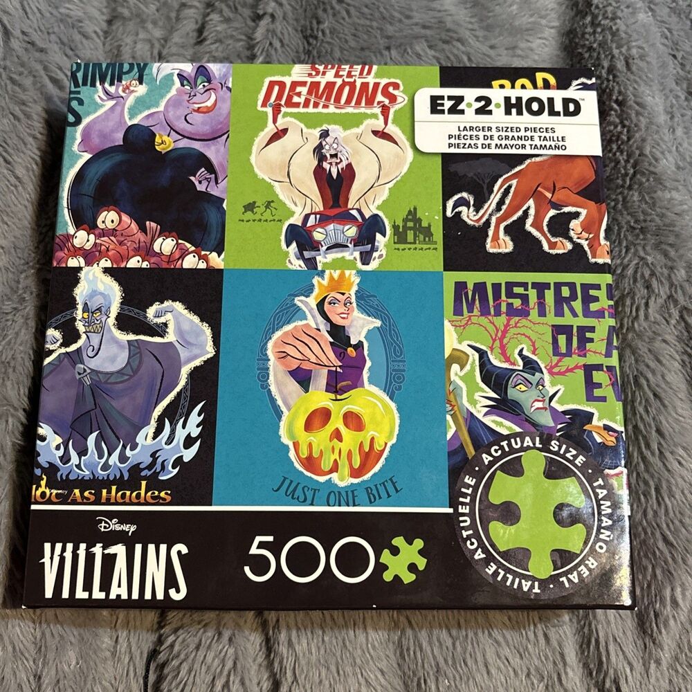 Ceaco New, Bag Sealed! Disney Villains 500 Piece Jigsaw Puzzle Halloween Ursula